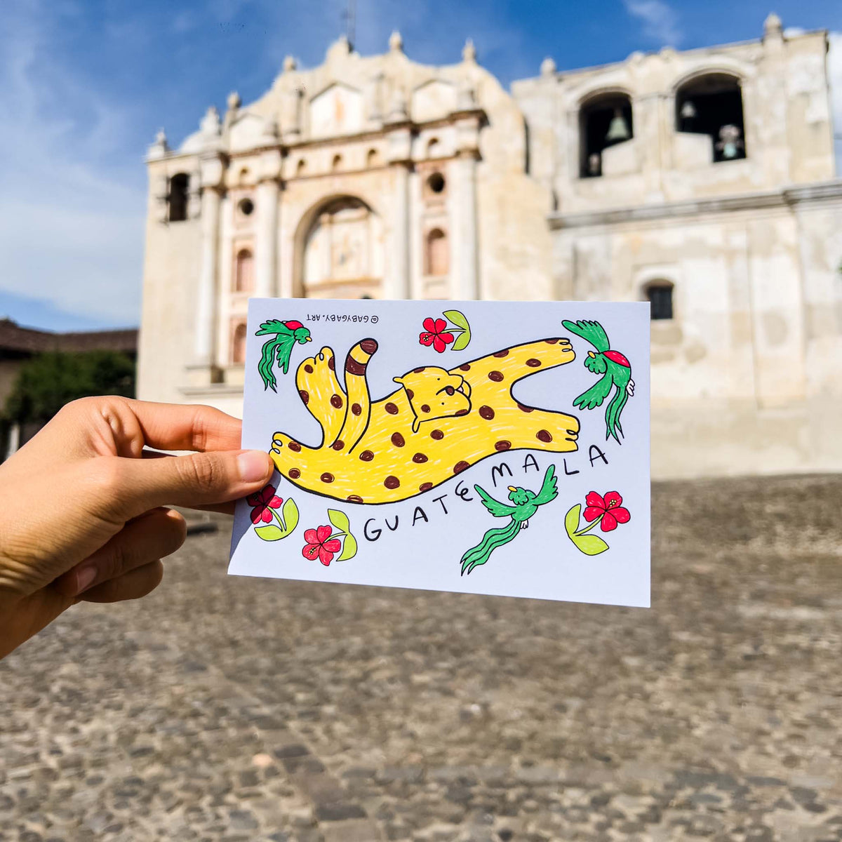 Postal Jaguar Qué Linda Guate
