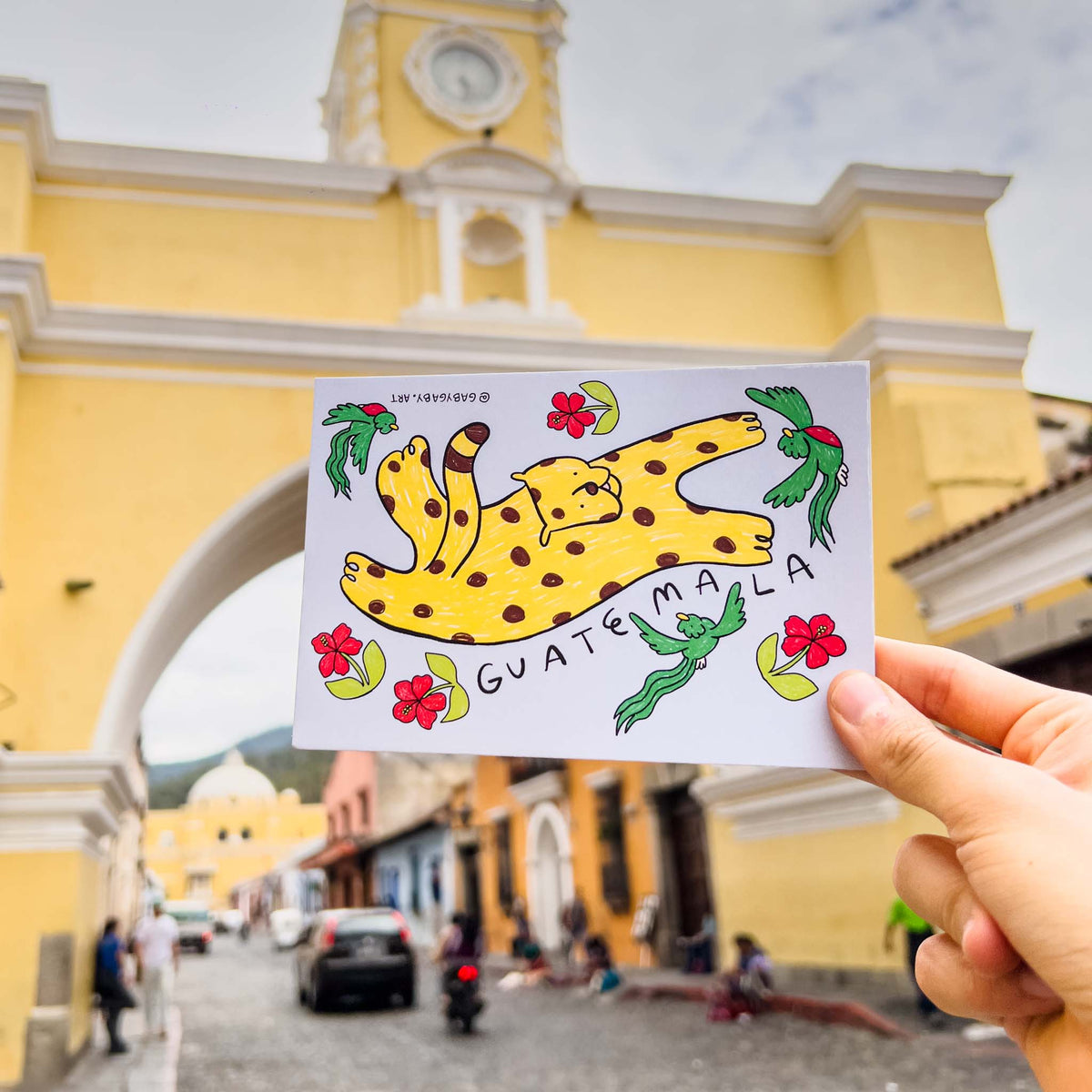 Postal Jaguar Qué Linda Guate