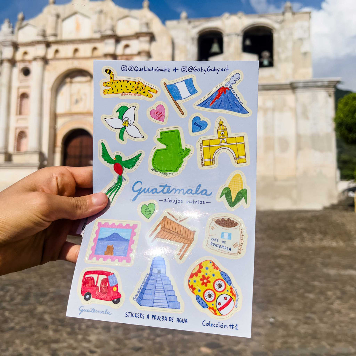 Sticker Sheet Que Linda Guate