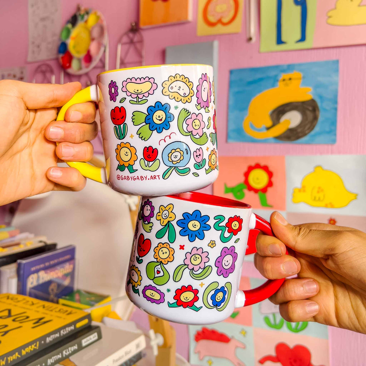 Taza Florecitas Cerámica