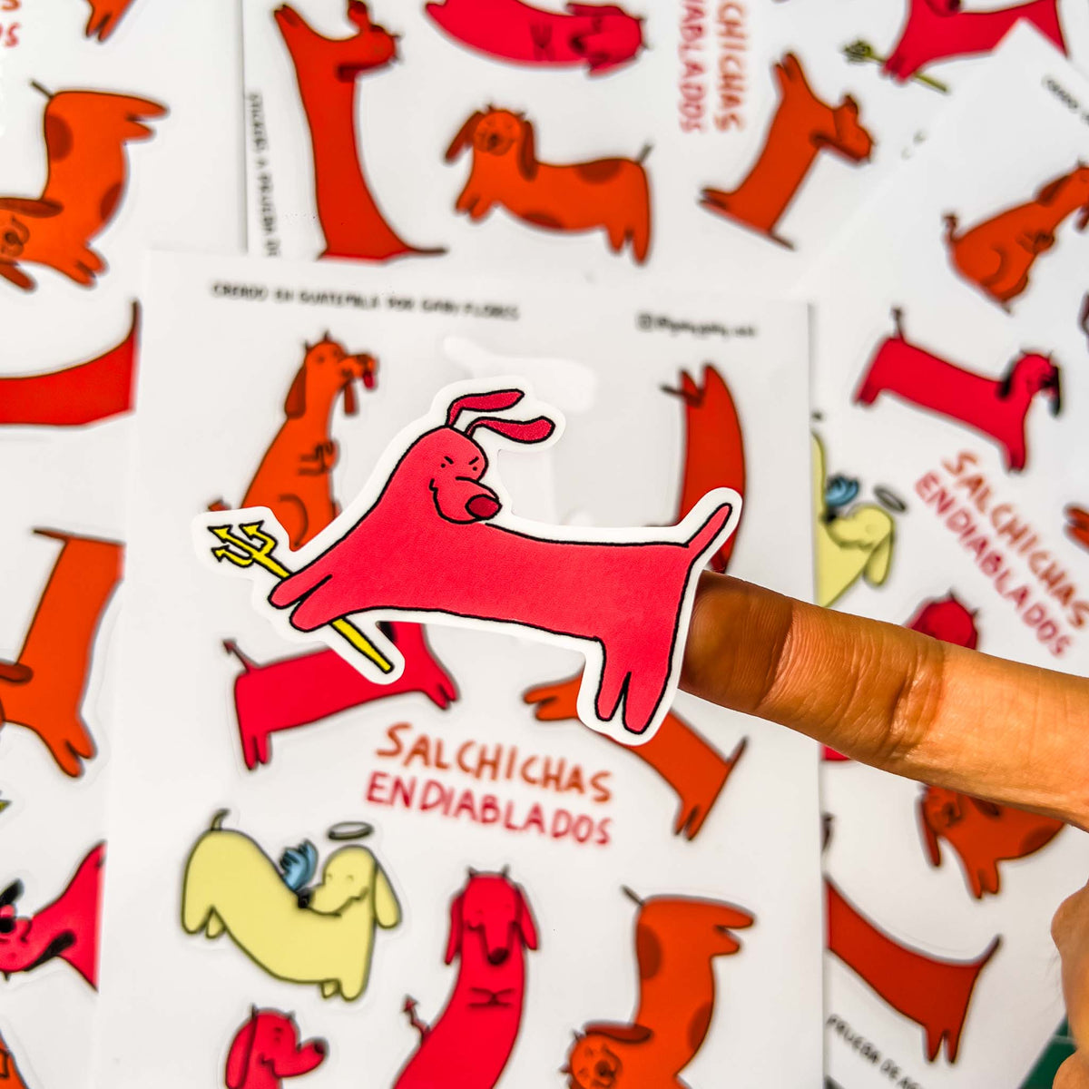 Sticker Sheet Salchichas Endiablados