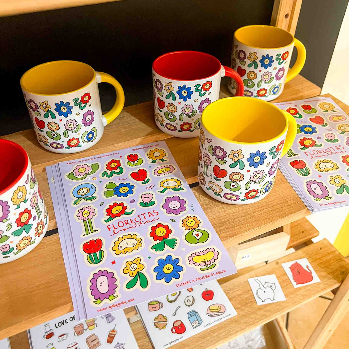 Taza Florecitas Cerámica