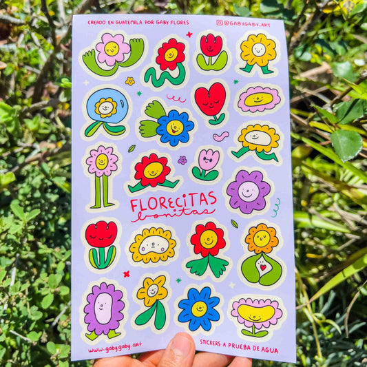 Sticker Sheet Florecitas