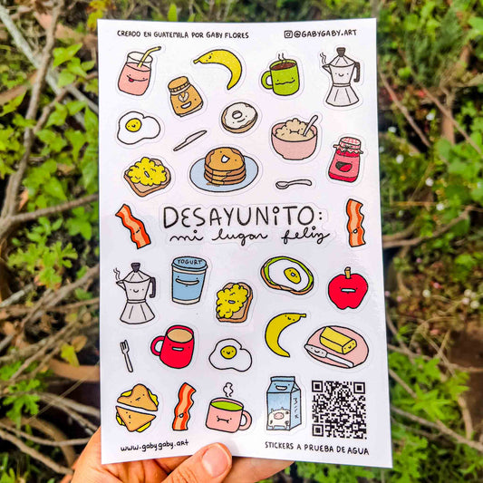 Sticker Sheet Desayunito