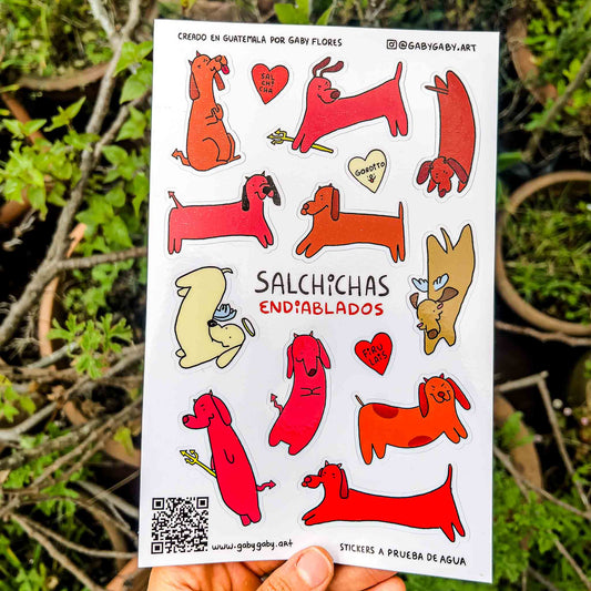 Sticker Sheet Salchichas Endiablados